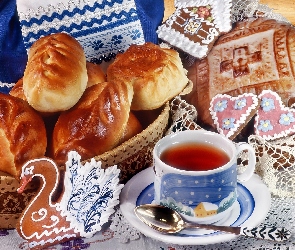 Herbaty, Ciasteczka, Pierniczki, Drożdżówki, Filiżanka