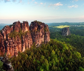 Góry, Niemcy, Lasy, Skaliste