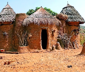 Domek, Afryka, Benin, Gliniany