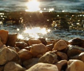 Rzeka, Kamienie, Promienie Słońca
