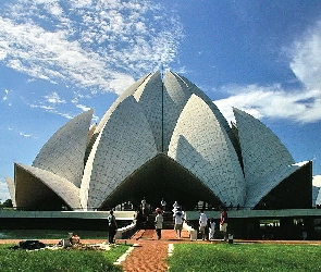 Nowe, Delhi, Modlitwy, Temple, Dom, Lotus