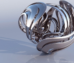 Metalowa, 3D, Abstrakcja