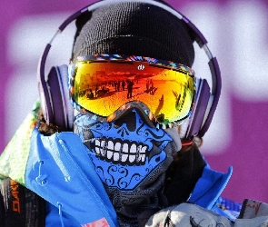 Sochi 2014, Olimpiada, Maska, Mężczyzna, Okulary, Słuchawki