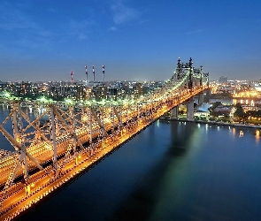 Most, Miasta, Panorama, Queensboro, Morze