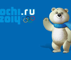 Miś, Szalik, Sochi 2014