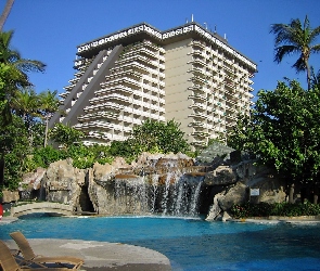 Acapulco, Hotel, Ogród, Kaskada, Basen, Princess