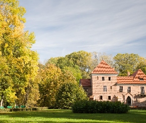Wieś Oporów, Park, Muzeum, Polska, Zamek w Oporowie