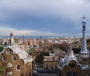 Hiszpania, Barcelona, Park Güell, Stolica, Gaudi, Miasto