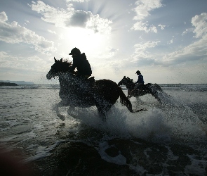 Konie, Morze, Dżokeje