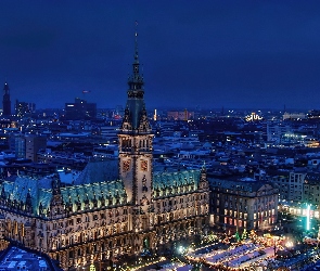 Noc, Miasto, Niemcy, Hamburg