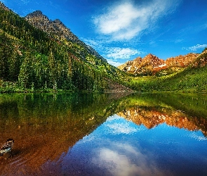Góry, Niebo, Jezioro