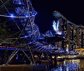 Most, Nocą, Singapur, Helix