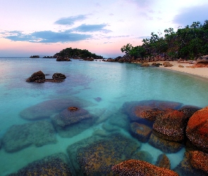 Australia, Kamienie, Morze, Plaża