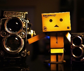 Danbo, Aparaty, Rozmycie, Rolleiflex, Retro, Fotograficzne