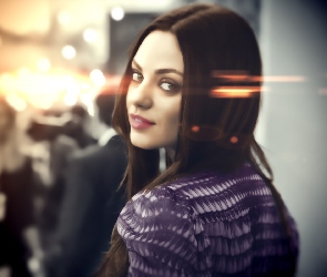 Makijaż, Spojrzenie, Kobieta, Mila Kunis