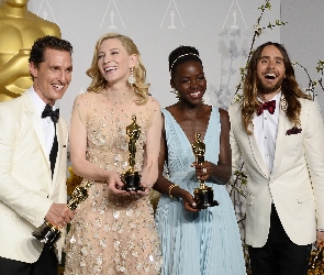 Matthew McConaughey, Jared Leto, Oscary 2014, Cate Blanchett, Aktorzy, Lupita Nyong