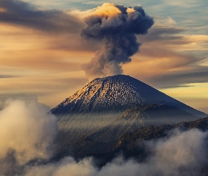 Wulkan, Indonezja, Semeru, Góry