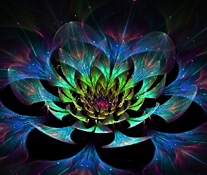 Kwiat, Lotosu, 3D