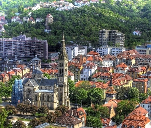 Stuttgart, Domy, Kościół, Miasto, Niemcy