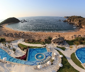 Kurort, Morze, Hotel, Wakacje, Plaża, Baseny, Zatoka