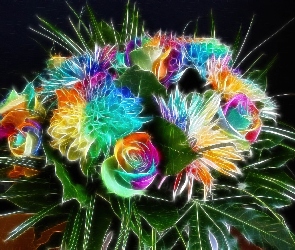 Kwiatów, 3D, Bukiet