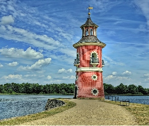 Moritzburg, Latarnia, Park, Jezioro