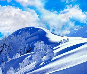 Chmury, Zima, Góry, Śnieg