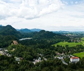 Niemcy, Bawaria, Lasy, Góry, Jeziora, Essen