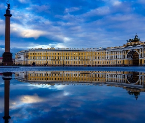 Petersburg, Woda, Pomnik, Plac, Rosja