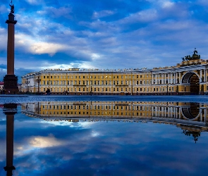 Rosja, Woda, Plac, Pomnik, Petersburg