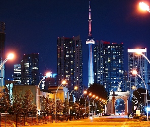 Toronto, Latarnie, Ulica, Nocą