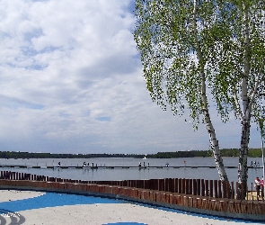 Jezioro, Brzozy, Żaglówka, Paprocańskie, Tychy