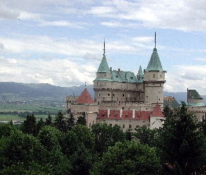 Słowacja, Drzewa, Zamek w Bojnicach, Bojnice