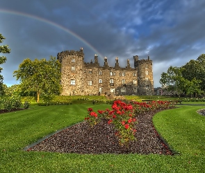 Kilkenny Castle, Tęcza, Ogród, Irlandia, Zamek Kilkenny