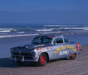 Plaża, Morze, Hudson, Zabytkowy, Hornet, 1954