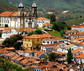 Brazylia, Kościół, Domy, Ouro Preto