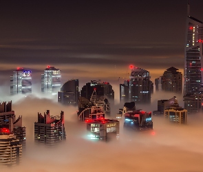 Drapacze, Mgła, Dubaj, Chmur