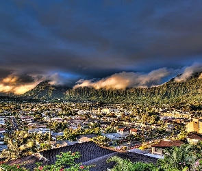 Hawaje, Góry, Miasto, Kaneohe, Stany Zjednoczone
