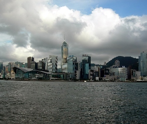 Azja, Chmur, Drapacze, Hong Kong