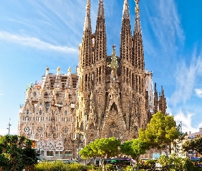 Hiszpania, Sagrada Familia, Kościół, Świątynia Pokutna Świętej Rodziny, Barcelona