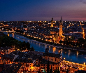 Miasta, Panorama, Werona, Włochy