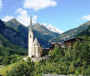 Austria, Heiligenblut, Kościół, Góry