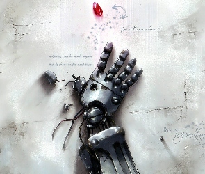 Alchemik, Kryształ, Ręka