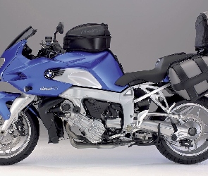 Niebieski, Kufry, BMW K1200R, Motocykl
