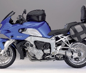 Kufry, BMW K1200R, Niebieski, Motocykl