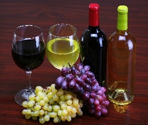 Winogrona, Kompozycja, Wino