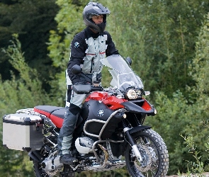 Las, Motocyklista, Motocykl, BMW R1200 GS