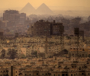 Egipt, Piramidy, Miasto, Kair