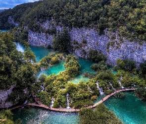 Jeziora, Plitvice, Park Narodowy, Skały