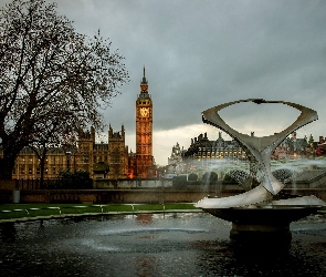 Anglia, Londyn, Fontanna, Big Ben